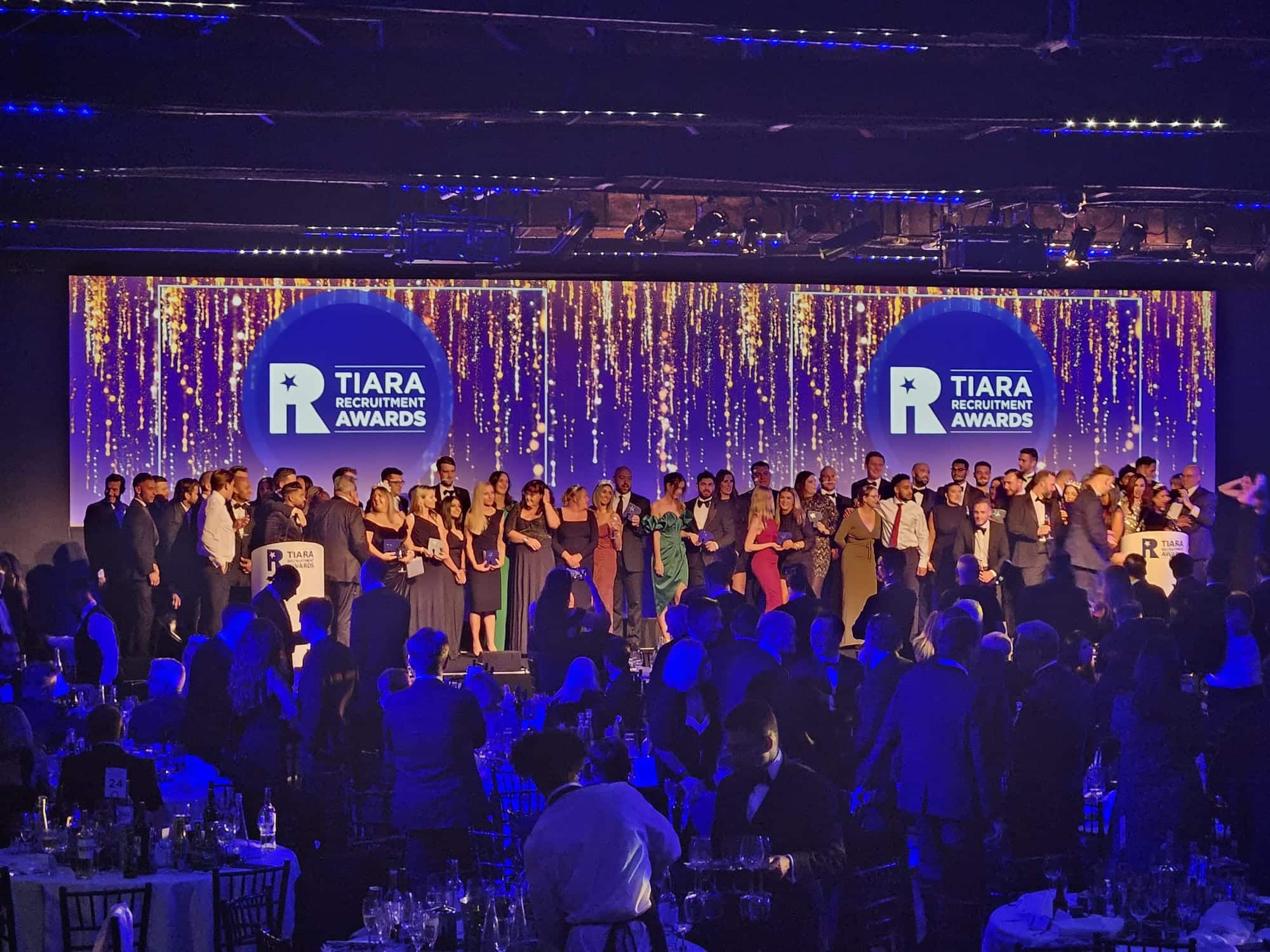 TIARA Recruitment Awards finalists on stage