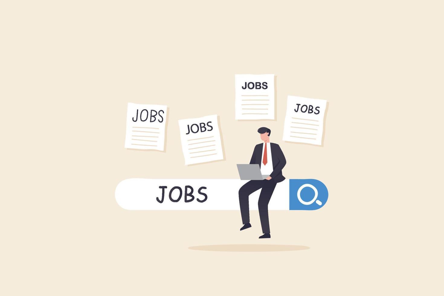 Illustration of job searching
